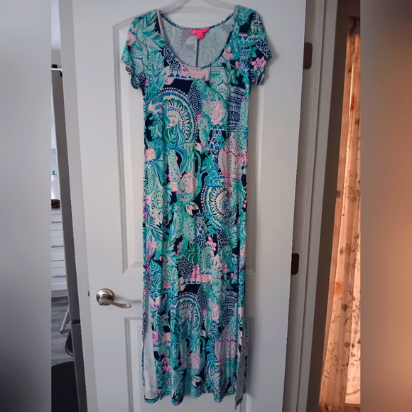 Lilly Pulitzer Maxi Dress Short Sleeve Size S - Picture 1 of 7